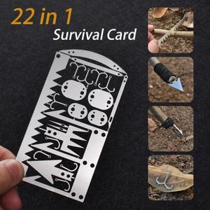 해외 무료배송 새로운 다기능 생존 도구 야외 캠핑 용품 낚시 장비 후크 카드 휴대용 후크 도구 카드 22in1 최적의 조수