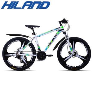 해외 무료배송 HILAND 26 인치 자전거 21 스피드 기어 Shimano TZ50 변속기 및 디스크 브레이크가있는 산악 자전거 서스펜션 자전거