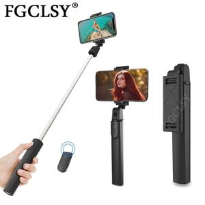 해외 무료배송 Fgclsy 무선 블루투스 selfie 스틱 확장 가능한 접이식 monopod 미니 삼각대 아이폰에 대한 셔터 원격 삼성 xiaomi