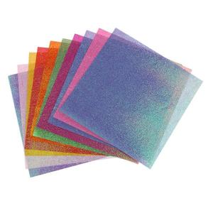 해외 무료배송 50pcs 빛나는 종이 접기 용지 양면 색상 혼합 색상-초보자를위한 2.76 인치 광장 쉬운 접기 용지