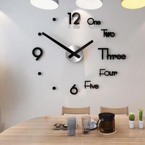 해외 무료배송 2020 새로운 시계 시계 벽시계 3d diy 아크릴 거울 스티커 홈 장식 거실 석영 바늘