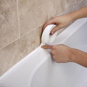 해외 무료배송 욕실 스티커 샤워 싱크 목욕 씰링 스트립 테이프 화이트 PVC 자기 접착제 방수 벽 스티커 욕실 Kitchen10
