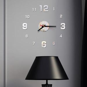 해외 무료배송 아랍어 숫자 벽 시계 현대 디자인 아크릴 거울 시계 스티커 거실 액세서리 장식 집 시계 horloge