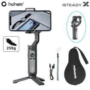 해외 무료배송 Hohem iSteady X 3 축 스마트 폰 Gimbal Stabilizer 259g Selfie 스틱 모드 및 저각 촬영 기능이있는 초경량 페이로드 280g