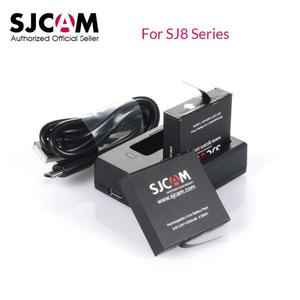 해외 무료배송 원래 SJCAM SJ8 시리즈 1200 추가 예비 배터리 듀얼 슬롯 충전기 SJ8 Pro/SJ8 플러스/SJ8 공기 Actioin 카메라