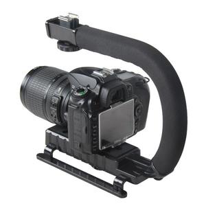 해외 무료배송 C 모양의 홀더 그립 비디오 DSLR 용 핸드 헬드 짐벌 안정기 Nikon Canon Sony 카메라 및 Gopro 용 휴대용 스테디캠