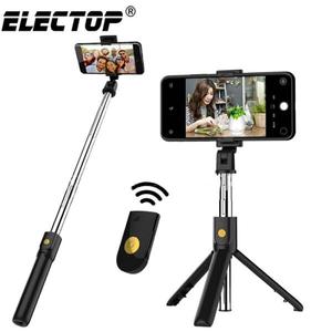 해외 무료배송 아이폰/안드로이드/화웨이 Foldable 핸드 헬드 Monopod 셔터 원격 확장 가능한 미니 삼각대에 대한 3 in 1 무선 블루투스 Selfie 스틱