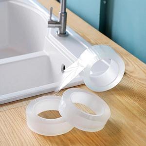 해외 무료배송 1 롤 PVC 방수 투명 테이프 욕실 갭 스트립 화장실 코너 라인 인감 스트립 스티커 세라믹 스티커 주방 도구