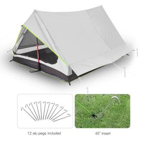 해외 무료배송 Lixada Ultralight 2 인 더블 도어 메쉬 텐트 쉼터 캠핑 배낭 여행 및 스루 하이킹 텐트 야외 캠핑에 적합