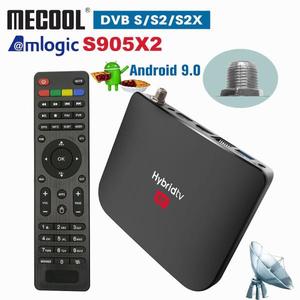 해외 무료배송 Mecool M8S PLUS DVB S2/S2X 안드로이드 9.0 2GB 16GB Amlogic S905X2 WiFi 4K 하이브리드 TV 박스 PVR 녹음 유튜브