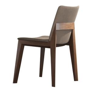 해외 무료배송 북유럽 단단한 나무 식당 의자 가죽 린넨 현대 미니멀리스트 캐주얼 홈 패션 조합 다시 의자