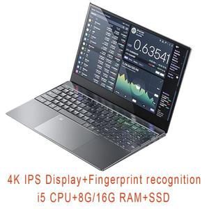 해외 무료배송 15.6 인치 게임용 노트북 i5 8G/16G RAM 1 테라바이트/128G/256G/512G SSD 노트북 컴퓨터 노트북 4K IPS 디스플레이 지문 인식